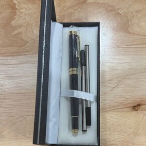 Black and Gold Ballpoint Pen Set with Stylus